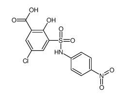 5-chloro-2-hydroxy-3-[(4-nitrophenyl)sulfamoyl]benzoic acid Structure