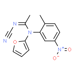 Ethanimidamide,N-cyano-N-2-furanyl-N-(2-methyl-5-nitrophenyl)- Structure