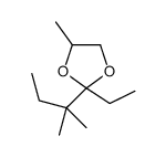 2-ethyl-4-methyl-2-(2-methylbutan-2-yl)-1,3-dioxolane结构式