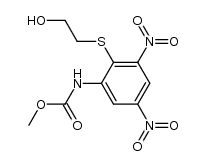 [2-(2-hydroxy-ethylsulfanyl)-3,5-dinitro-phenyl]-carbamic acid methyl ester Structure