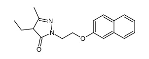 4-Ethyl-5-methyl-2-[2-(naphthalen-2-yloxy)-ethyl]-2,4-dihydro-pyrazol-3-one结构式