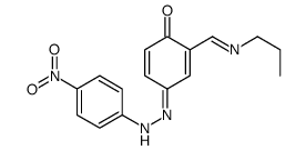 4-[(4-nitrophenyl)hydrazinylidene]-2-(propyliminomethyl)cyclohexa-2,5-dien-1-one Structure