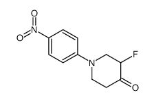 3-fluoro-1-(4-nitrophenyl)piperidin-4-one Structure