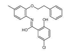 5-chloro-2-hydroxy-N-[4-methyl-2-(2-phenylethoxy)phenyl]benzamide结构式