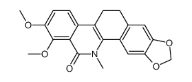 11,12-dihydro-7,8-dimethoxy-5-methyl-2,3-methylenedioxybenzo[c]phenanthridine-6(5H)-one结构式