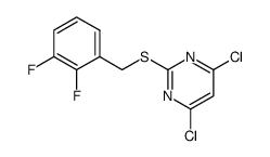 4,6-dichloro-2-[(2,3-difluorobenzyl)thio]pyrimidine Structure