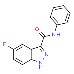 1H-Indazole-3-carboxamide,5-fluoro-N-phenyl-(9CI)结构式