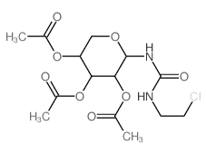 Urea,N-(2-chloroethyl)-N'-(2,3,4-tri-O-acetyl-b-D-xylopyranosyl)- structure