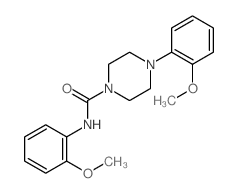 N,4-bis(2-methoxyphenyl)piperazine-1-carboxamide结构式