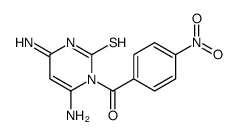 (4,6-diamino-2-sulfanylidenepyrimidin-1-yl)-(4-nitrophenyl)methanone结构式