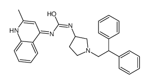 1-[1-(2,2-diphenylethyl)pyrrolidin-3-yl]-3-(2-methylquinolin-4-yl)urea结构式