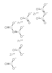 Zirconium praseodymium yellow zircon structure