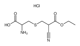 ethyl 3-(β-amino-β-carboxyethylthio)-2-cyanopropionate hydrochloride Structure