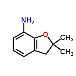 2,2-二甲基-2,3-二氢-1-呋喃-7-胺结构式
