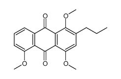 2-n-propyl-1,4,5-trimethoxyanthracene-9,10-dione Structure