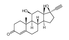 11β,17β-dihydroxy-17α-pregn-4-en-20-yn-3-one Structure