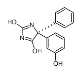 (5S)-5-(3-hydroxyphenyl)-5-phenylimidazolidine-2,4-dione Structure