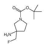 3-Amino-3-fluoromethyl-pyrrolidine-1-carboxylic acid tert-butyl ester Structure