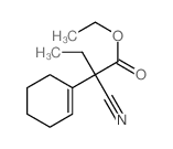 ethyl 2-cyano-2-(1-cyclohexenyl)butanoate结构式