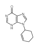 9-(1-cyclohex-2-enyl)-3H-purin-6-one结构式