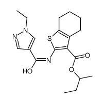 butan-2-yl 2-[(1-ethylpyrazole-4-carbonyl)amino]-4,5,6,7-tetrahydro-1-benzothiophene-3-carboxylate结构式