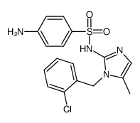 4-amino-N-[1-[(2-chlorophenyl)methyl]-5-methylimidazol-2-yl]benzenesulfonamide结构式