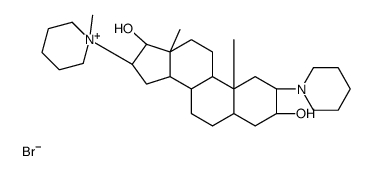 (2S,3S,5S,10S,13S,16S,17R)-10,13-dimethyl-16-(1-methylpiperidin-1-ium-1-yl)-2-piperidin-1-yl-2,3,4,5,6,7,8,9,11,12,14,15,16,17-tetradecahydro-1H-cyclopenta[a]phenanthrene-3,17-diol,bromide Structure