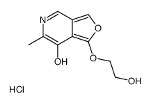 1-(2-hydroxyethoxy)-6-methylfuro[3,4-c]pyridin-7-ol,hydrochloride结构式
