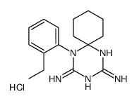 5-(2-ethylphenyl)-1,3,5-triazaspiro[5.5]undeca-1,3-diene-2,4-diamine,hydrochloride结构式