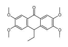 10-ethyl-2,3,6,7-tetramethoxy-anthrone结构式