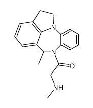 6-methyl-7-methylaminoacetyl-1,2,6,7-tetrahydroindolo[1,7-ab][1,5]benzodiazepine结构式