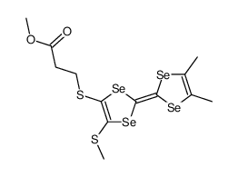 2,3-dimethyl-6-methylthio-7-(2-methoxycarbonylethylthio)-tetraselenafulvalene Structure