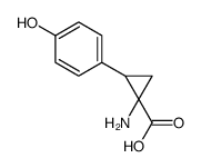 Cyclopropanecarboxylic acid, 1-amino-2-(4-hydroxyphenyl)- (9CI) Structure