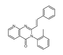 3-(2-methylphenyl)-2-styryl-pyrido<2,3-d>pyrimidin-4(3H)-one结构式