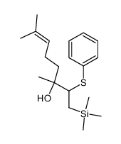 3,7-dimethyl-2-(phenylthio)-1-(trimethylsilyl)oct-6-en-3-ol结构式
