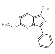 5-Methyl-2-(methylthio)-7-phenylimidazo[5,1-f][1,2,4]triazine structure