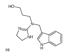 3-[4,5-dihydro-1H-imidazol-2-yl(1H-indol-3-ylmethyl)amino]propan-1-ol,hydroiodide Structure