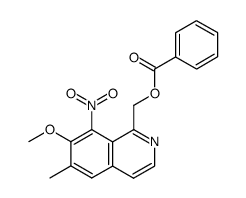 1-(7-methoxy-6-methyl-8-nitroisoquinolyl)carbonyl benzoate结构式