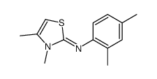N-(2,4-dimethylphenyl)-3,4-dimethyl-1,3-thiazol-2-imine结构式