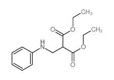 Propanedioicacid, 2-[(phenylamino)methyl]-, 1,3-diethyl ester结构式