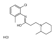 N-(2-chloro-6-methylphenyl)-3-(2-methylpiperidin-1-yl)propanamide,hydrochloride结构式