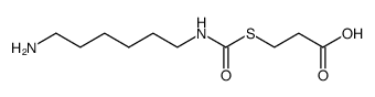 3-(((6-aminohexyl)carbamoyl)thio)propanoic acid Structure