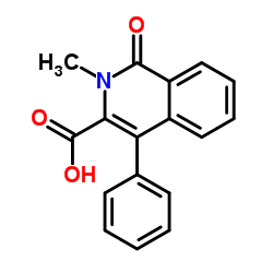 2-METHYL-1-OXO-4-PHENYL-1,2-DIHYDROISOQUINOLINE-3-CARBOXYLIC ACID structure