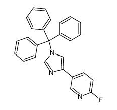 2-fluoro-5-(1-trityl-1H-imidazol-4-yl)pyridine Structure