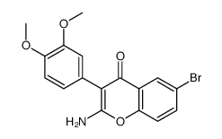 2-amino-6-bromo-3-(3,4-dimethoxyphenyl)chromen-4-one结构式