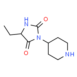 2,4-Imidazolidinedione,5-ethyl-3-(4-piperidinyl)-(9CI) Structure