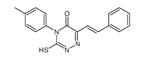 3-mercapto-6-styryl-4-(p-tolyl)-1,2,4-triazin-5(4H)-one结构式