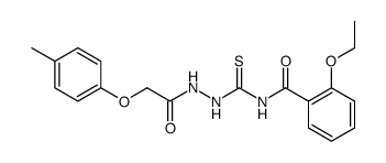 2-Ethoxy-N-[N'-(2-p-tolyloxy-acetyl)-hydrazinocarbothioyl]-benzamide结构式