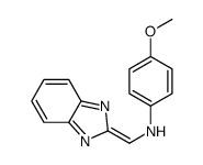 N-(benzimidazol-2-ylidenemethyl)-4-methoxyaniline结构式