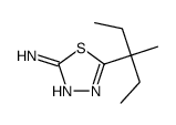 5-(3-methylpentan-3-yl)-1,3,4-thiadiazol-2-amine结构式